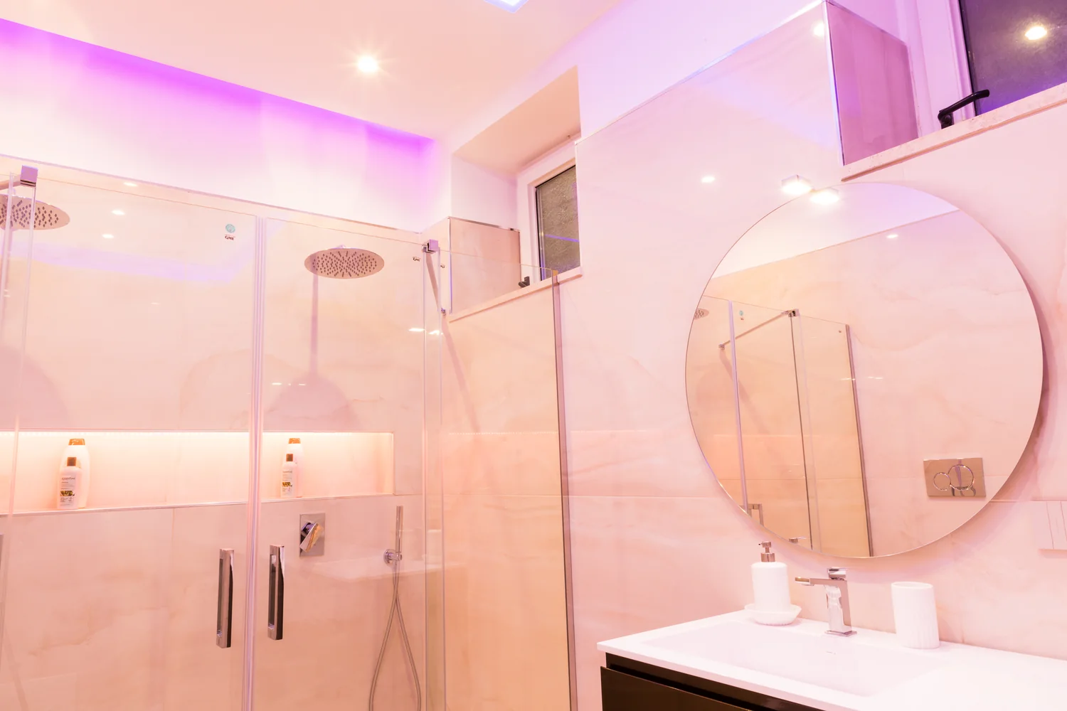 Modern bathroom with a large shower