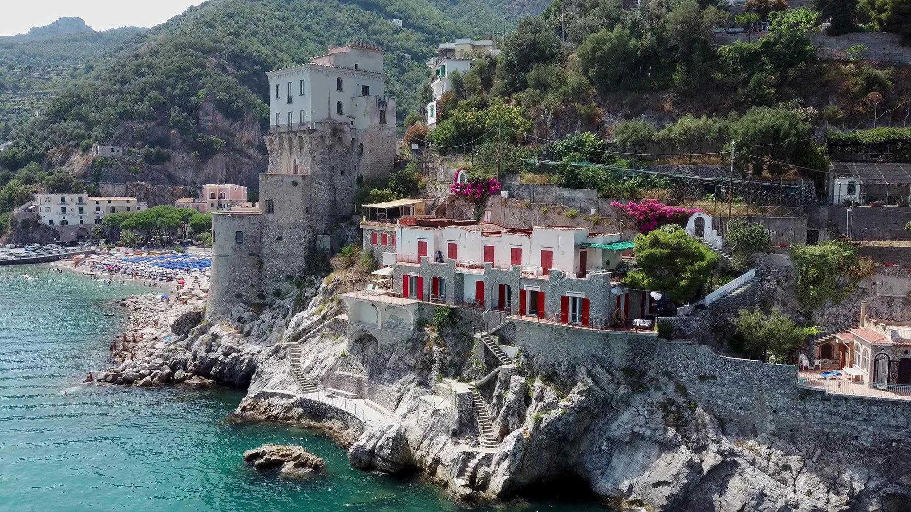 Villa Venere beside the Viceregal Tower in Cetara